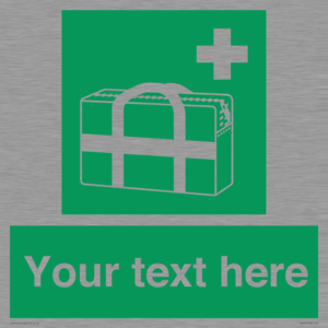 Custom sign safe condition Medical grab bag